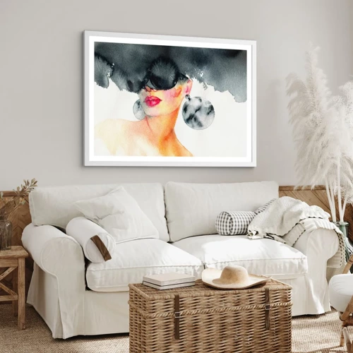 Plagát v bielom ráme - Tajomstvo elegancie - 70x50 cm