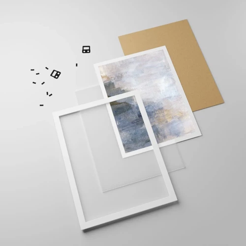 Plagát v bielom ráme - Tóny a akordy farieb - 50x70 cm