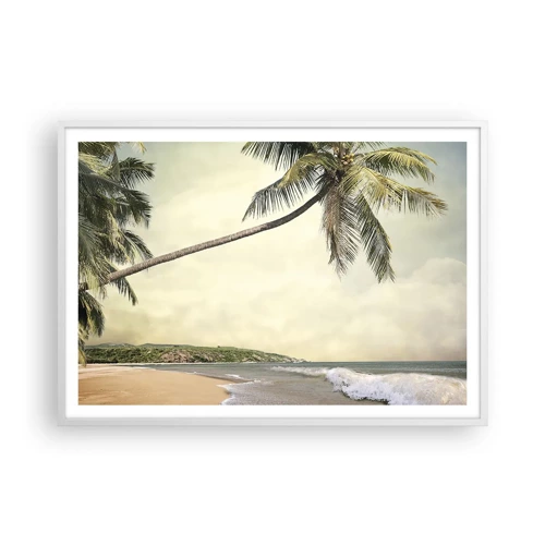 Plagát v bielom ráme - Tropický sen - 100x70 cm