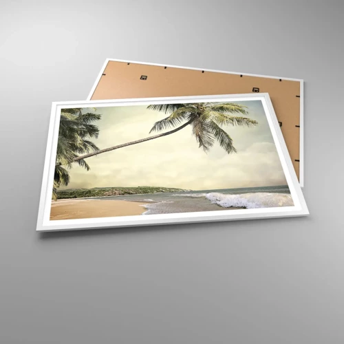 Plagát v bielom ráme - Tropický sen - 100x70 cm