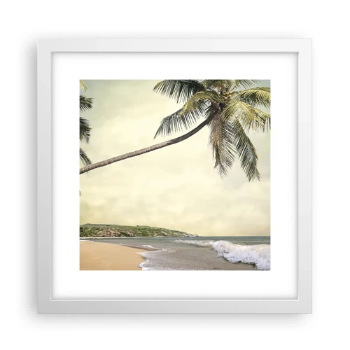 Plagát v bielom ráme - Tropický sen - 30x30 cm