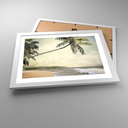 Plagát v bielom ráme - Tropický sen - 40x30 cm