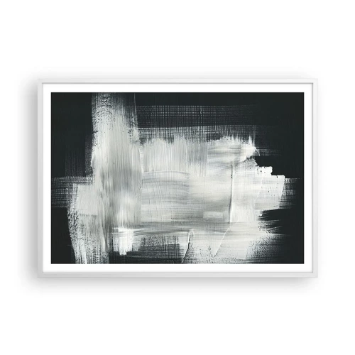 Plagát v bielom ráme - Utkané zvisle a vodorovne - 100x70 cm