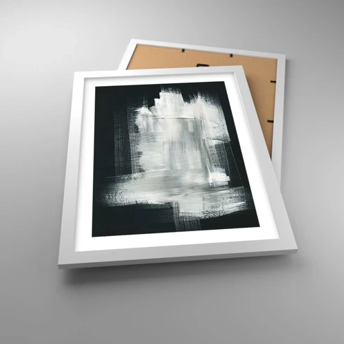 Plagát v bielom ráme - Utkané zvisle a vodorovne - 30x40 cm