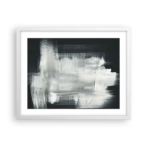 Plagát v bielom ráme - Utkané zvisle a vodorovne - 50x40 cm