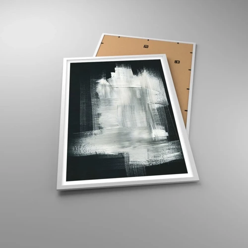 Plagát v bielom ráme - Utkané zvisle a vodorovne - 61x91 cm