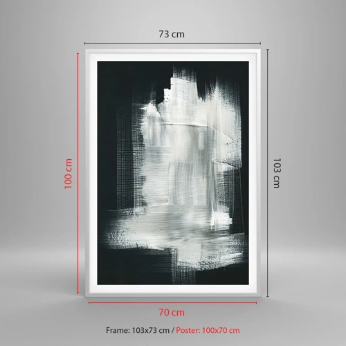 Plagát v bielom ráme - Utkané zvisle a vodorovne - 70x100 cm