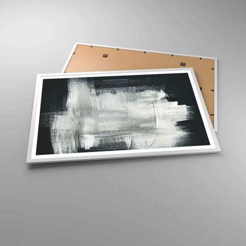 Plagát v bielom ráme - Utkané zvisle a vodorovne - 91x61 cm