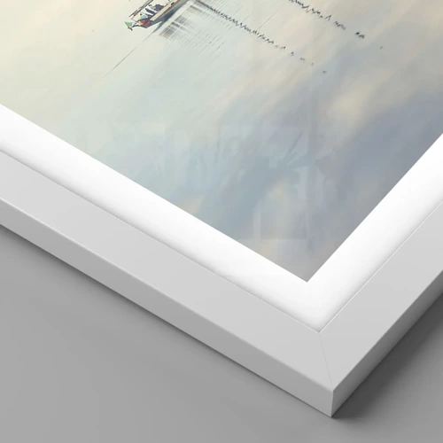 Plagát v bielom ráme - V mori ticha - 50x50 cm