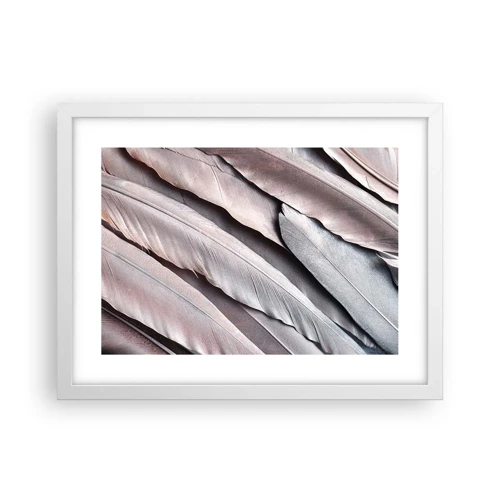 Plagát v bielom ráme - V ružovej a striebornej - 40x30 cm