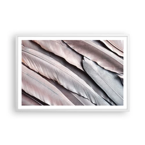 Plagát v bielom ráme - V ružovej a striebornej - 91x61 cm