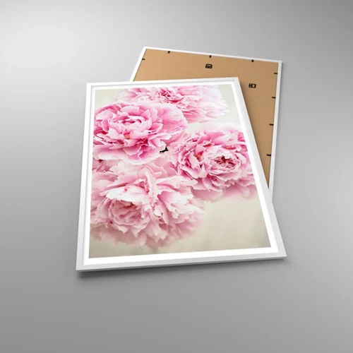 Plagát v bielom ráme - V ružovom prepychu - 70x100 cm