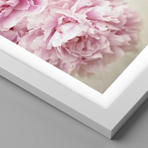 Plagát v bielom ráme - V ružovom prepychu - 70x100 cm