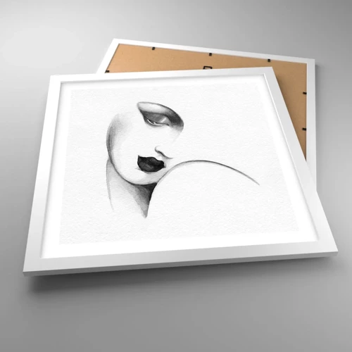 Plagát v bielom ráme - V štýle Lempickej - 40x40 cm