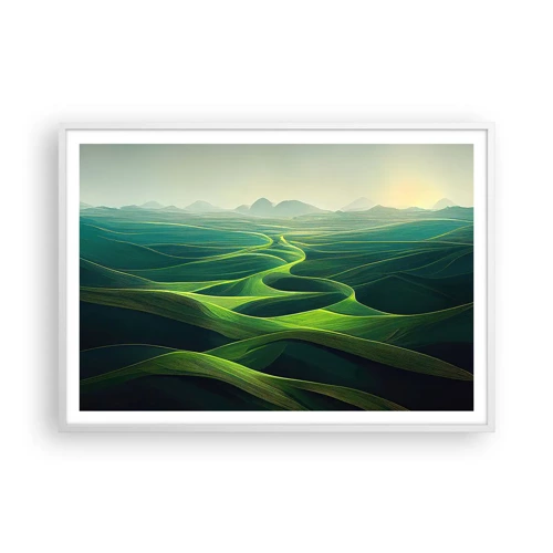 Plagát v bielom ráme - V zelených údoliach - 100x70 cm