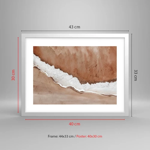 Plagát v bielom ráme - V zemitých farbách - 40x30 cm