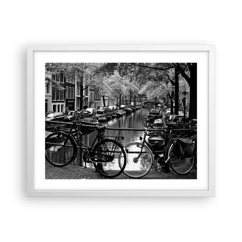 Plagát v bielom ráme - Veľmi holandský výhľad - 50x40 cm