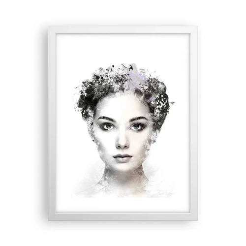 Plagát v bielom ráme - Veľmi štýlový portrét - 30x40 cm