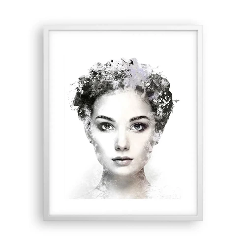 Plagát v bielom ráme - Veľmi štýlový portrét - 40x50 cm