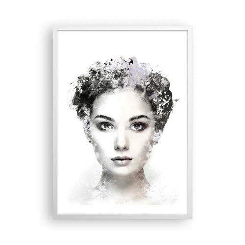 Plagát v bielom ráme - Veľmi štýlový portrét - 50x70 cm