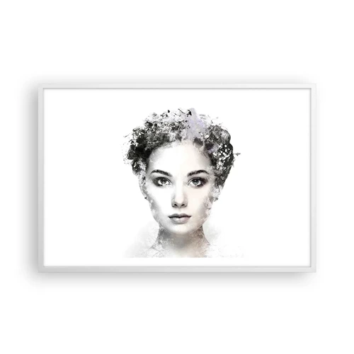 Plagát v bielom ráme - Veľmi štýlový portrét - 91x61 cm