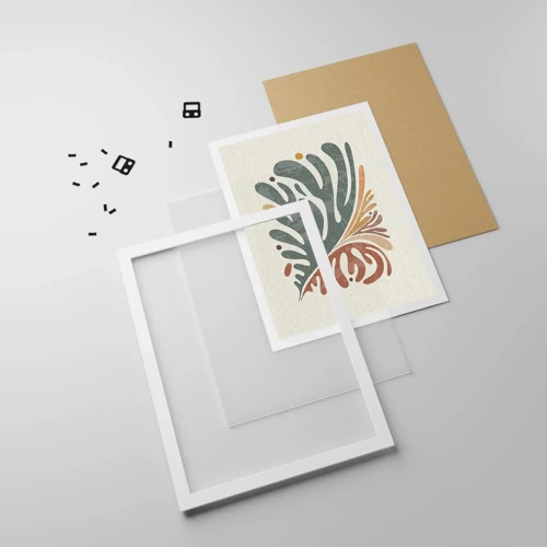 Plagát v bielom ráme - Viacfarebný list - 50x70 cm