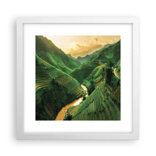 Plagát v bielom ráme - Vietnamské údolie - 30x30 cm