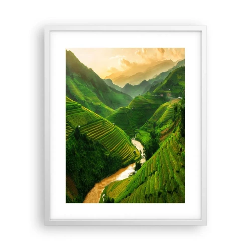Plagát v bielom ráme - Vietnamské údolie - 40x50 cm