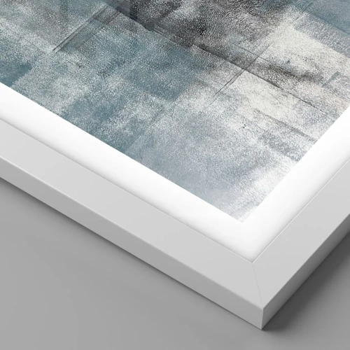 Plagát v bielom ráme - Voda a vzduch - 40x40 cm