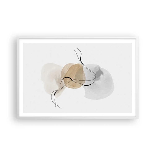 Plagát v bielom ráme - Vzdušné korálky - 91x61 cm