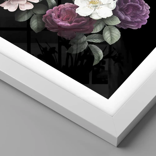 Plagát v bielom ráme - Z anglickej záhrady - 50x50 cm