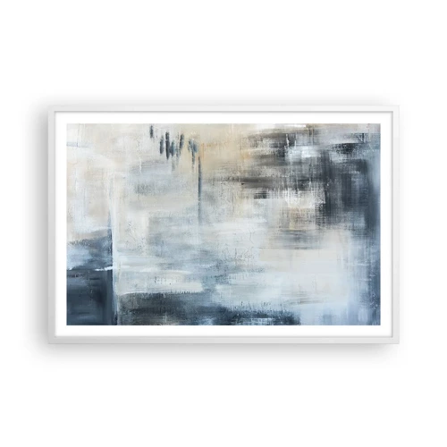 Plagát v bielom ráme - Za závojom modrej - 91x61 cm