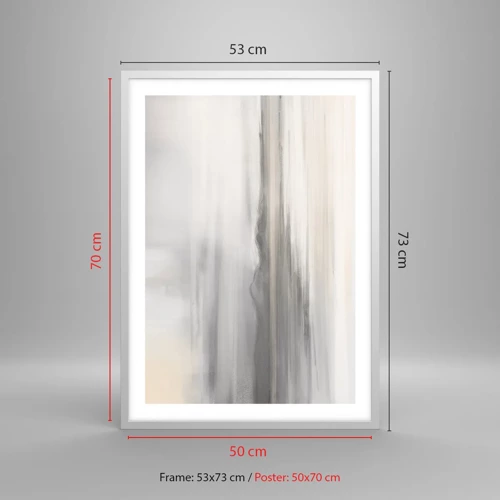 Plagát v bielom ráme - Zamyslená diaľka - 50x70 cm