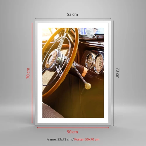 Plagát v bielom ráme - Závan luxusu z minulosti - 50x70 cm