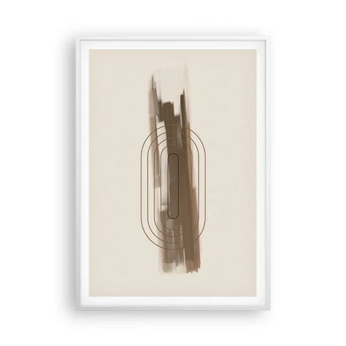 Plagát v bielom ráme - Závan šedej - 70x100 cm
