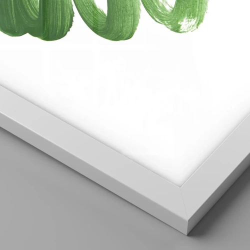 Plagát v bielom ráme - Zelený žart - 30x30 cm