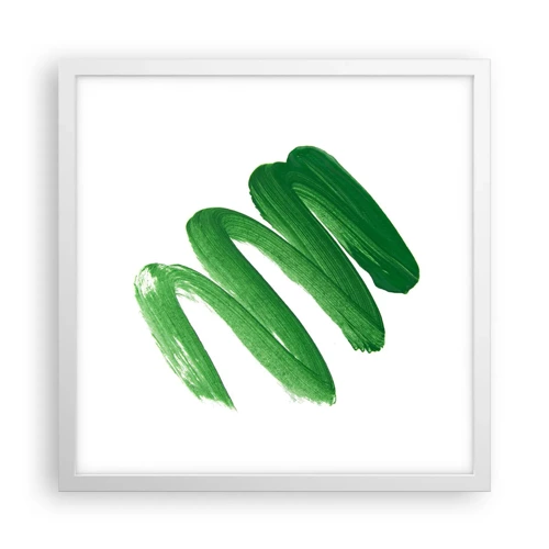 Plagát v bielom ráme - Zelený žart - 40x40 cm
