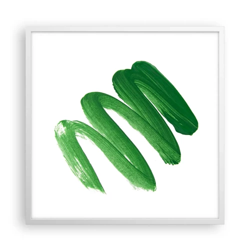 Plagát v bielom ráme - Zelený žart - 60x60 cm