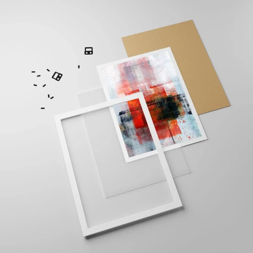 Plagát v bielom ráme - Žiariaca kompozícia - 50x70 cm