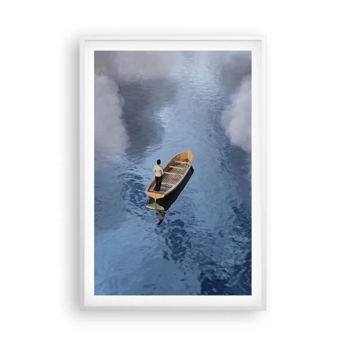 Plagát v bielom ráme - Život – cesta – neistota - 61x91 cm