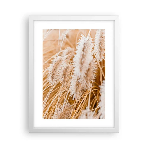 Plagát v bielom ráme - Zlaté šušťanie tráv - 30x40 cm