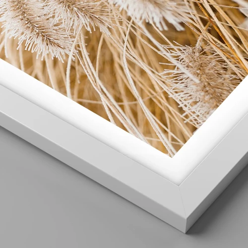 Plagát v bielom ráme - Zlaté šušťanie tráv - 40x30 cm
