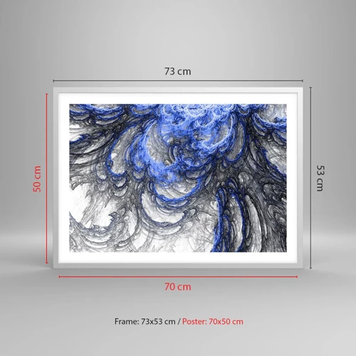 Plagát v bielom ráme - Zrod vlny - 70x50 cm