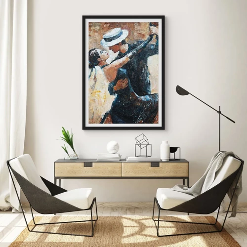 Plagát v čiernom ráme - A la Rudolf Valentino - 50x70 cm