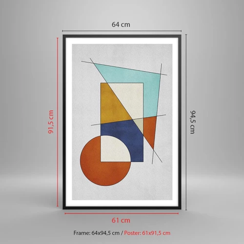 Plagát v čiernom ráme - Abstrakcia: modernistická zábava - 61x91 cm