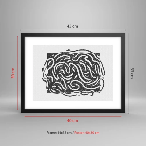 Plagát v čiernom ráme - Abstrakcia: tanec radosti - 40x30 cm