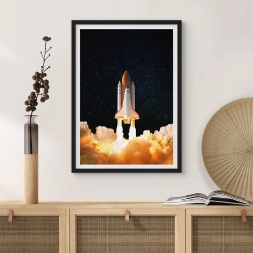 Plagát v čiernom ráme - Ad astra! - 50x70 cm