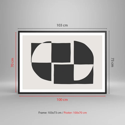 Plagát v čiernom ráme - Antitéza – syntéza - 100x70 cm