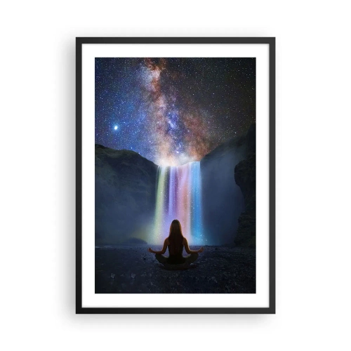 Plagát v čiernom ráme Arttor 50x70 cm - Absolútna harmónia - Abstrakcia, Vodopád, Fantázia, Meditácia, Farby Dúhy, Do obývacej izby, Do spálne, Hnedá, Čierna, Zvislé, P2BPA50x70-4774