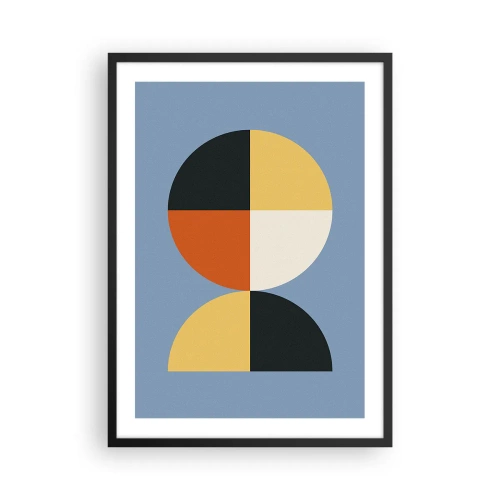 Plagát v čiernom ráme Arttor 50x70 cm - Pozri a počítaj - Abstrakcia, Grafika, Moderné Umenie, Geometrický Vzor, Moderné Umenie., Do obývacej izby, Do spálne, biela, Čierna, Zvislé, P2BPA50x70-4771
